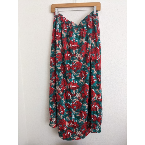 Anthropologie sz L floral ruffle maxi skirt. - Picture 3 of 3